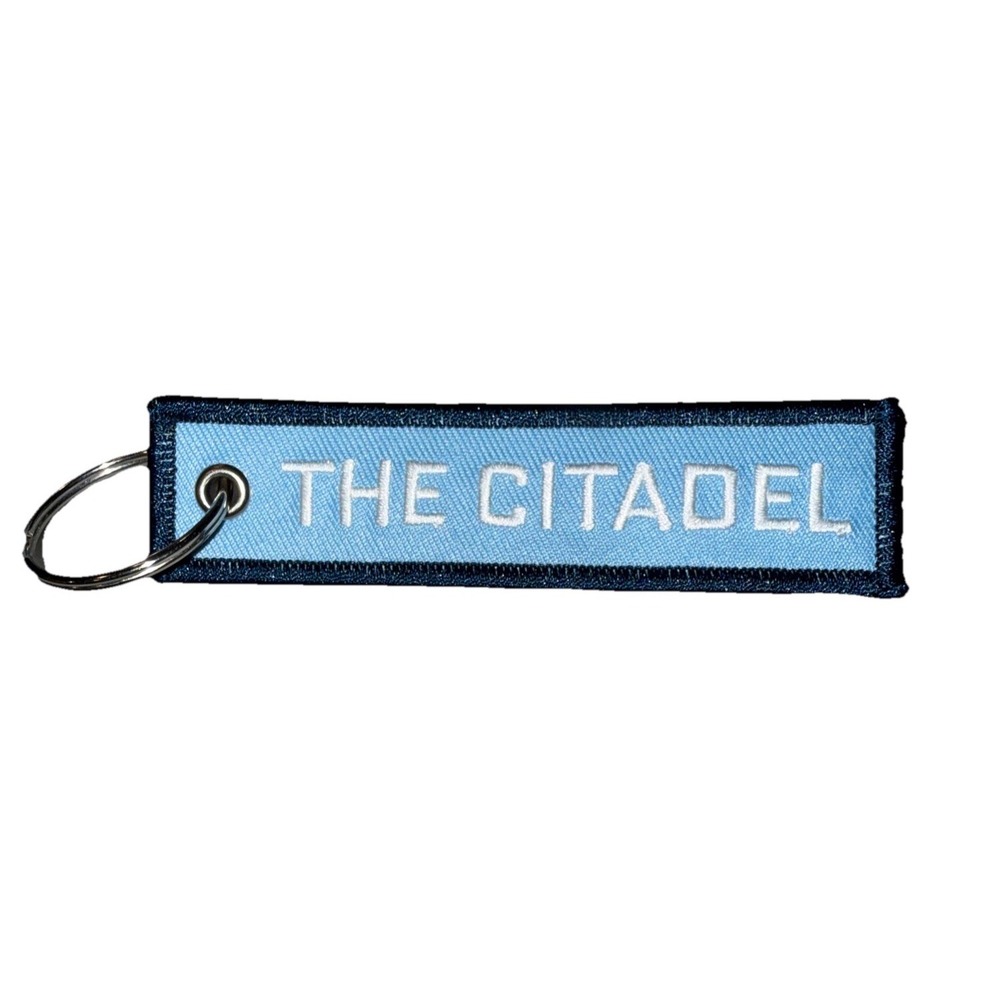 The Citadel Military College Bulldogs Keychain Key Ring Blue 4"